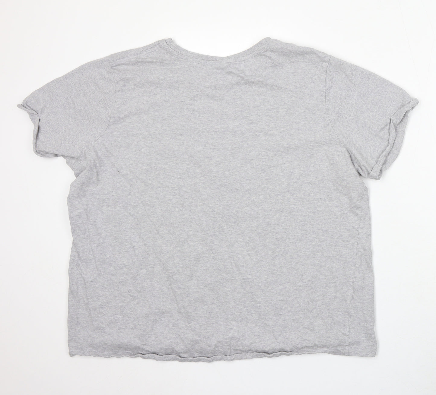 Disney Womens Grey Cotton Basic T-Shirt Size 22 Round Neck - Minnie Mouse