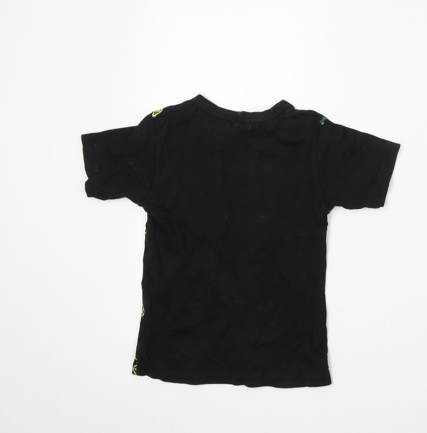 Monster Energy Boys Black Cotton Basic T-Shirt Size 6-7 Years Round Neck