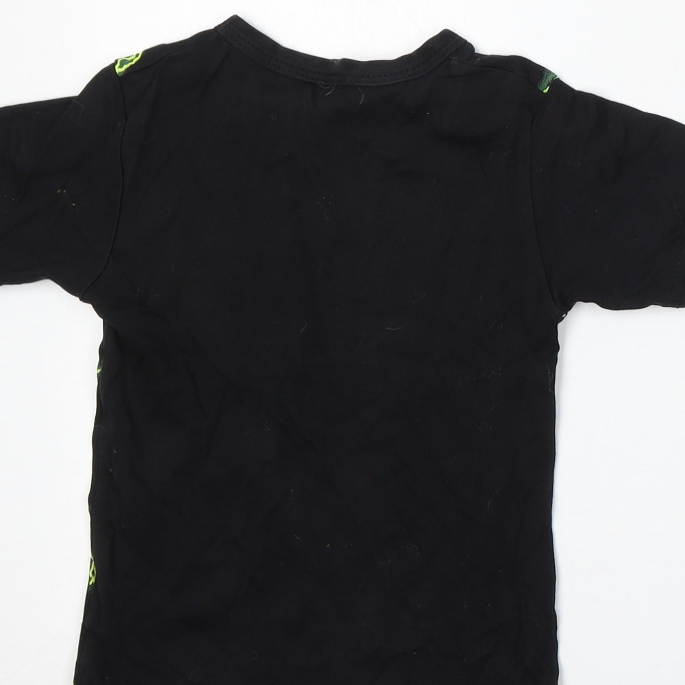 Monster Energy Boys Black Cotton Basic T-Shirt Size 6-7 Years Round Neck