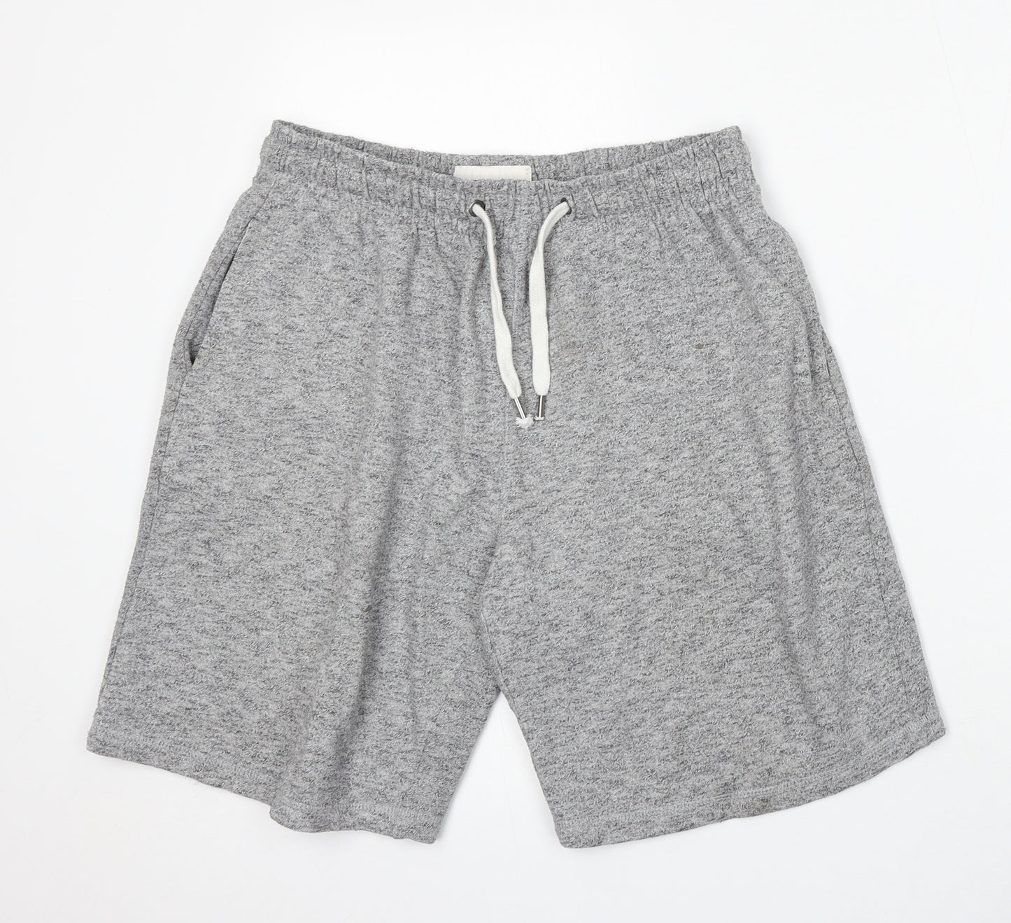 Cedar Wood State Mens Grey Cotton Sweat Shorts Size M L9 in Regular Drawstring
