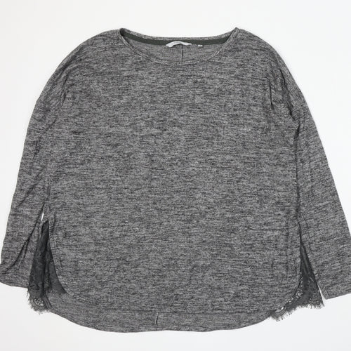 NEXT Womens Grey Round Neck Polyester Pullover Jumper Size 14