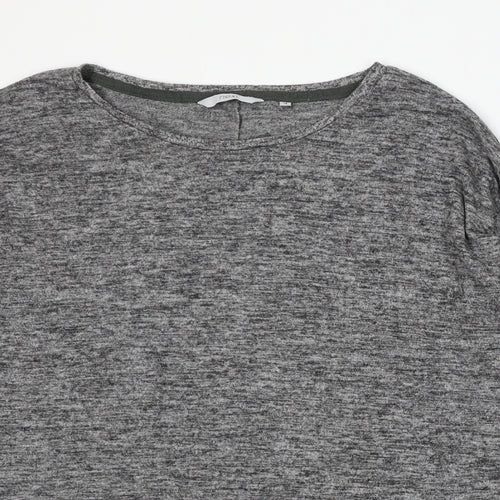 NEXT Womens Grey Round Neck Polyester Pullover Jumper Size 14