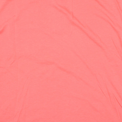 St Michael Mens Pink Cotton Polo Size L Collared Button