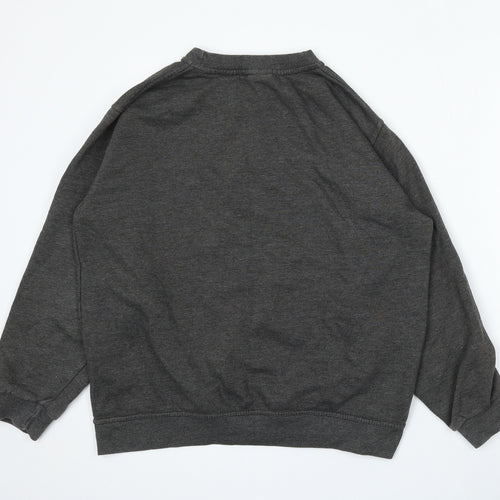 Uneek Womens Grey Cotton Pullover Sweatshirt Size M