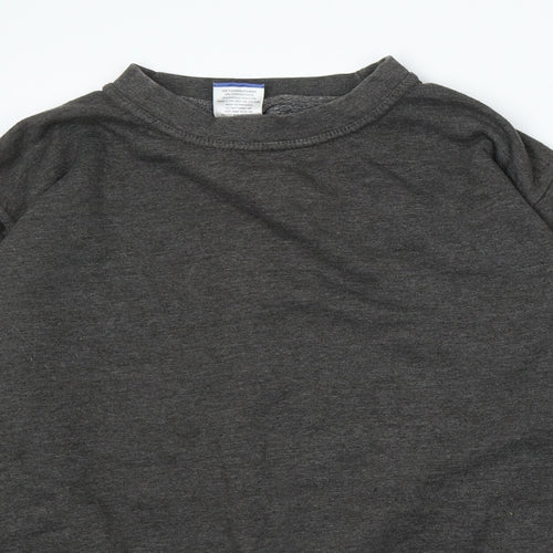 Uneek Womens Grey Cotton Pullover Sweatshirt Size M