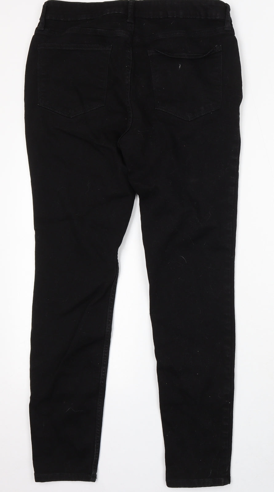 Old Navy Womens Black Cotton Skinny Jeans Size 14 L31 in Regular Button