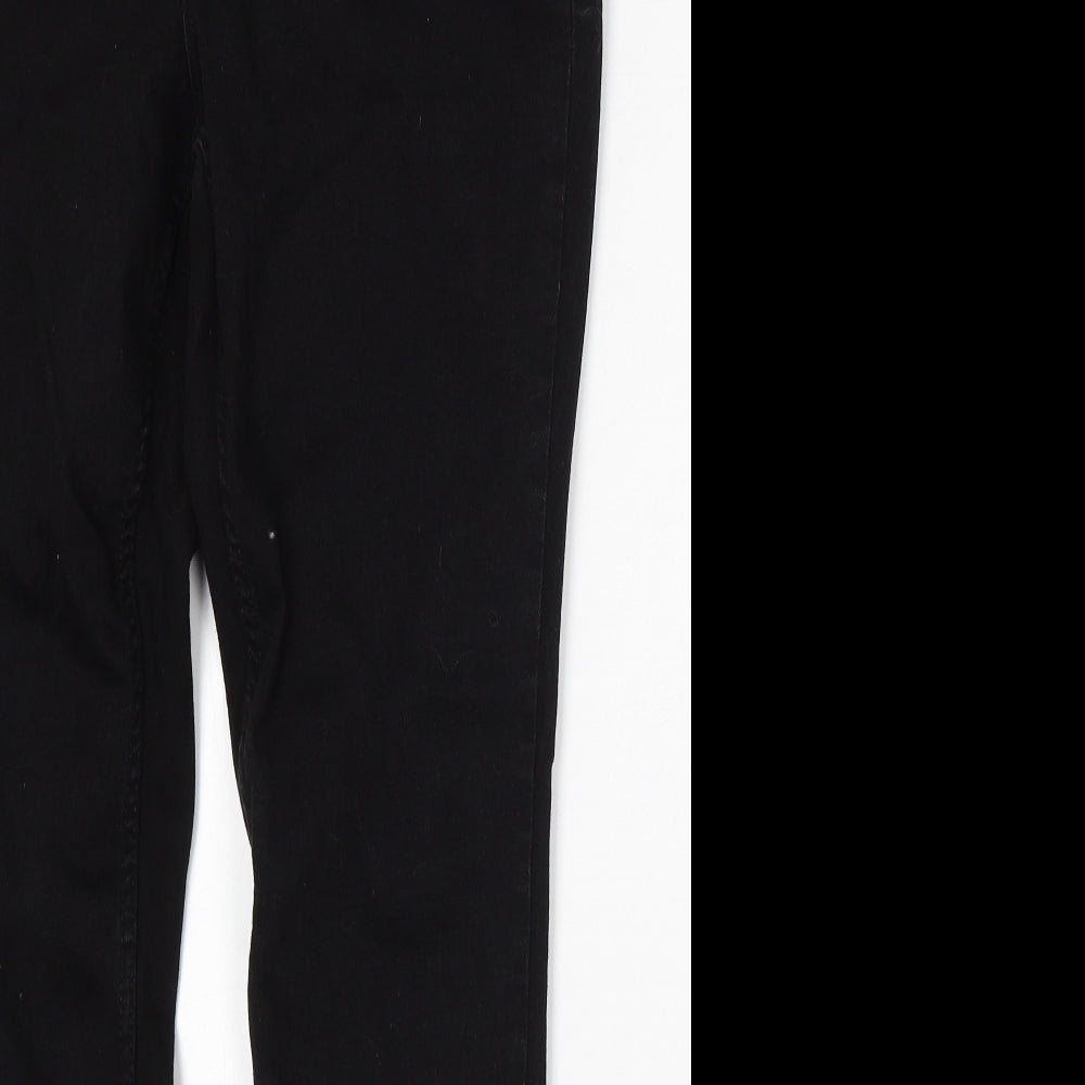 Old Navy Womens Black Cotton Skinny Jeans Size 14 L31 in Regular Button
