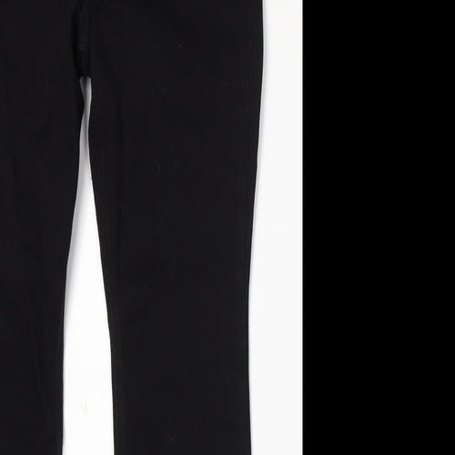 Old Navy Womens Black Cotton Bootcut Jeans Size 12 L34 in Regular Button
