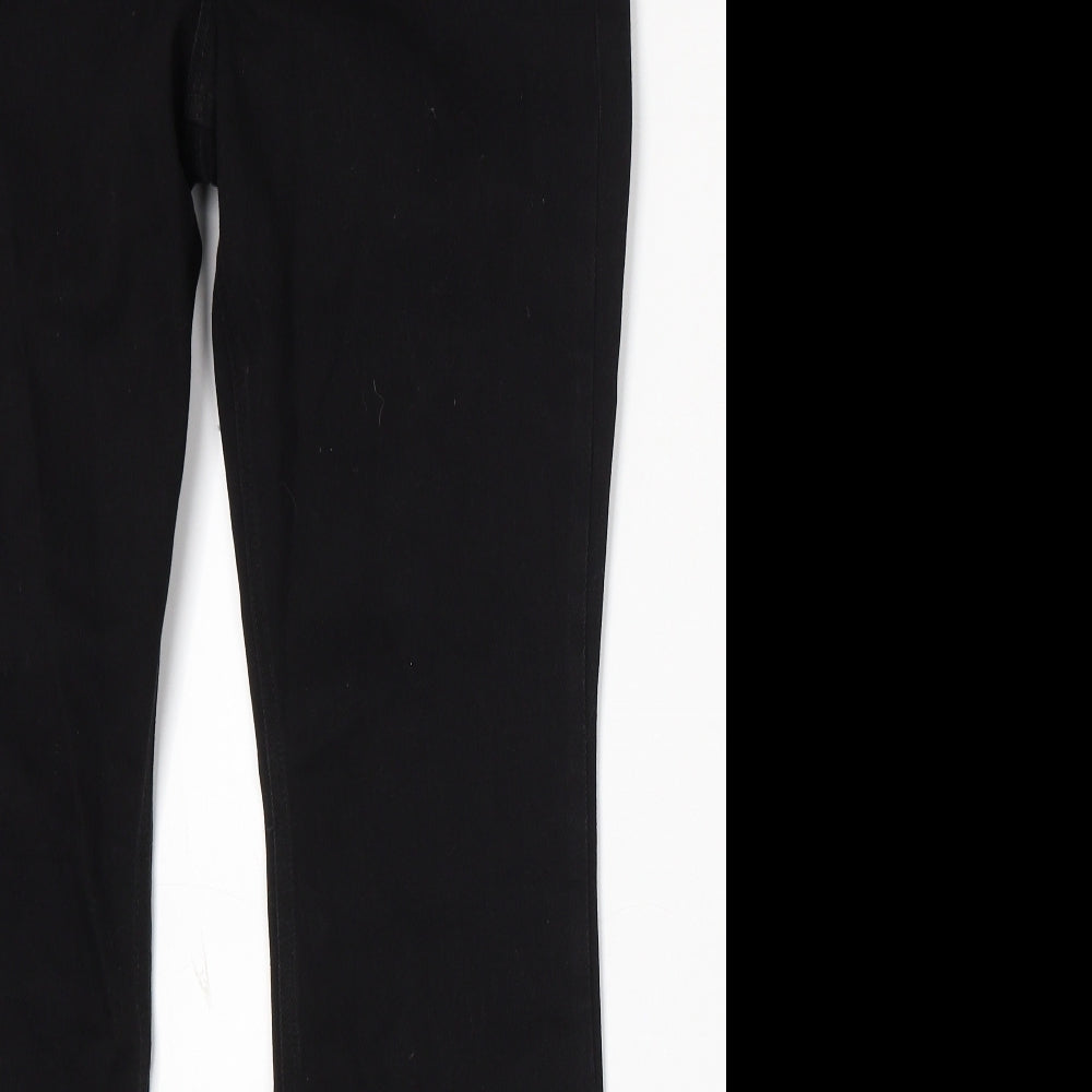 Old Navy Womens Black Cotton Bootcut Jeans Size 12 L34 in Regular Button