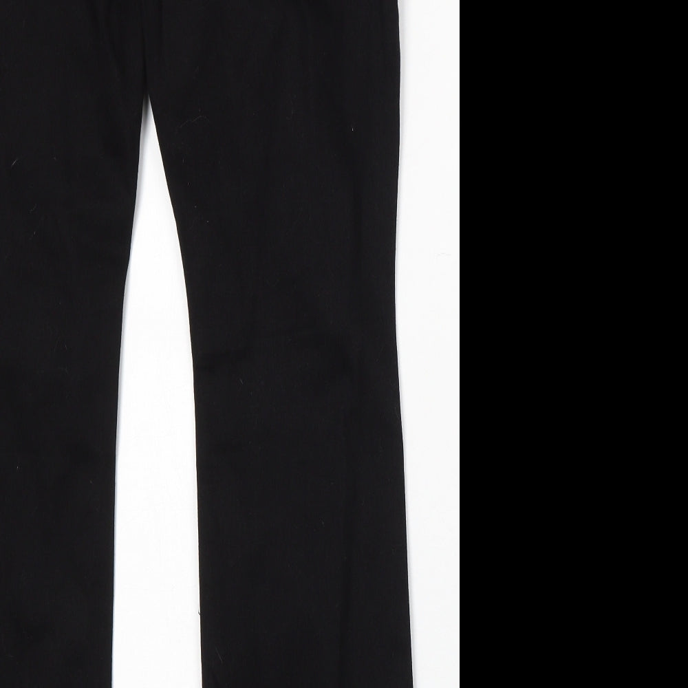 Old Navy Womens Black Cotton Bootcut Jeans Size 12 L34 in Regular Button