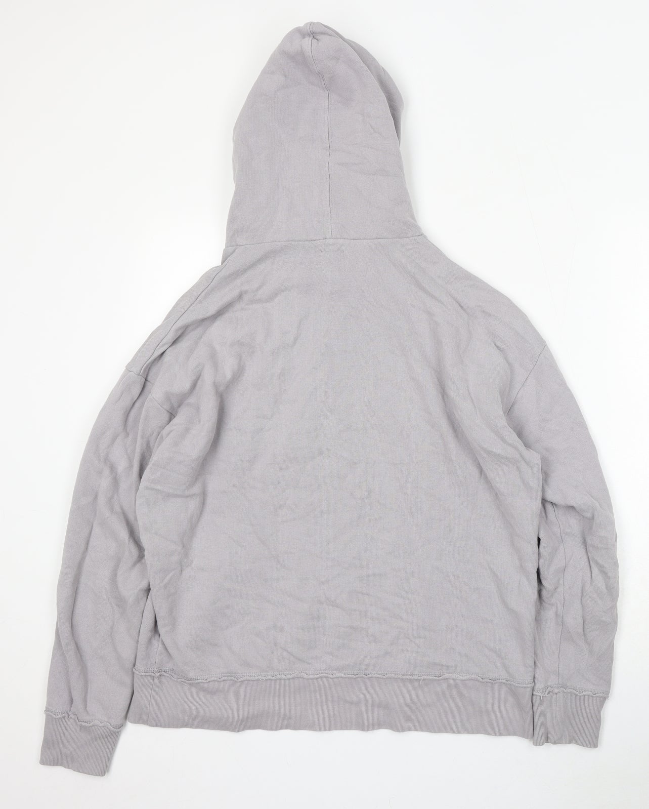 River Island Mens Grey Cotton Pullover Hoodie Size XS