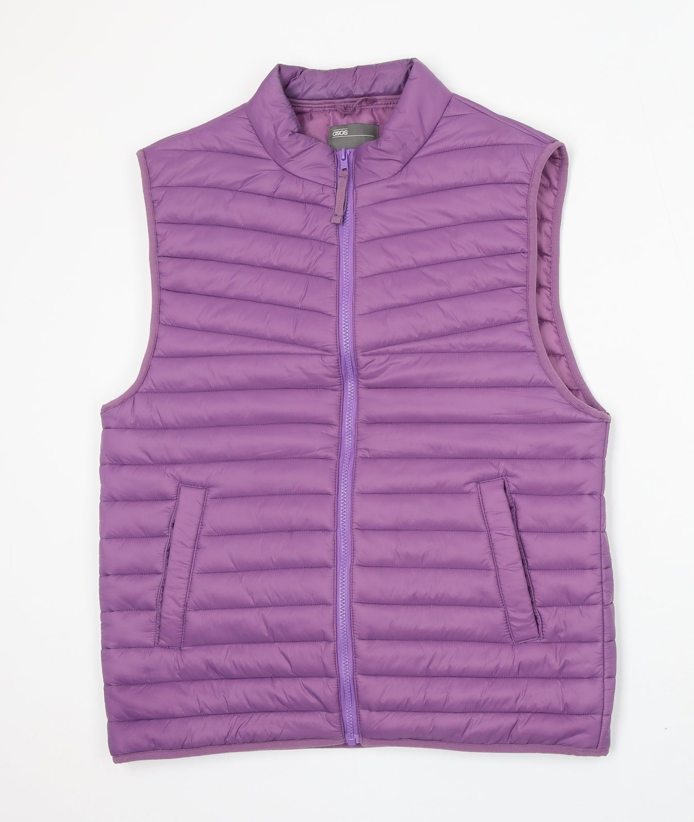 ASOS Womens Purple Gilet Jacket Size M Zip