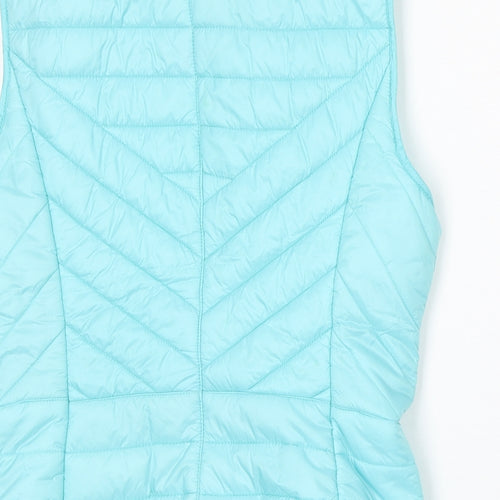 Olsen Womens Blue Gilet Jacket Size 8 Zip