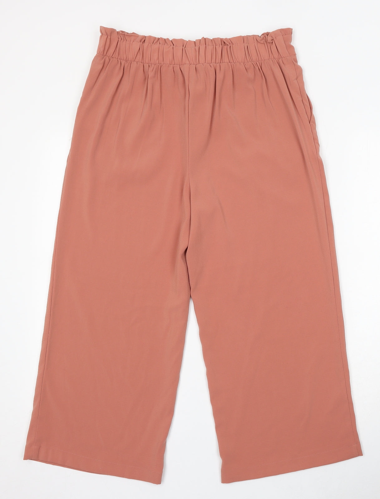 New Look Womens Pink Viscose Trousers Size 12 L22 in Regular Tie