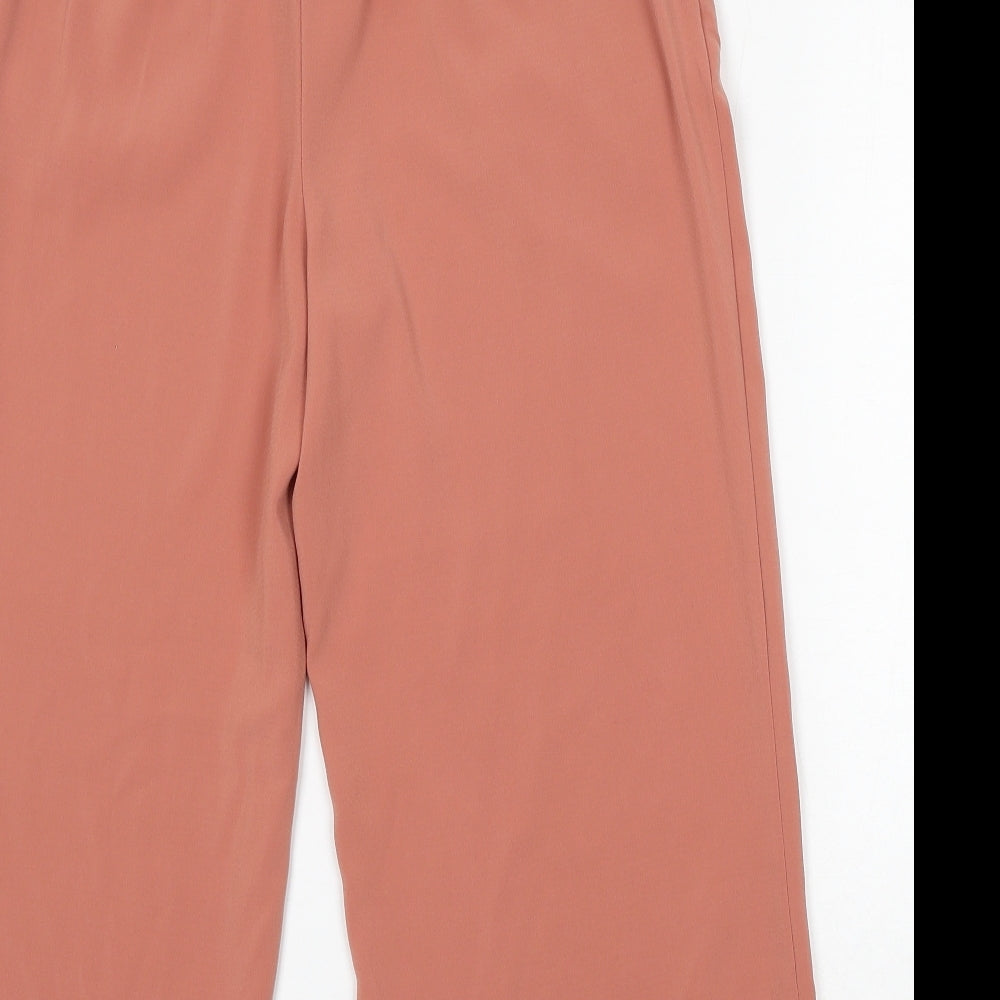 New Look Womens Pink Viscose Trousers Size 12 L22 in Regular Tie