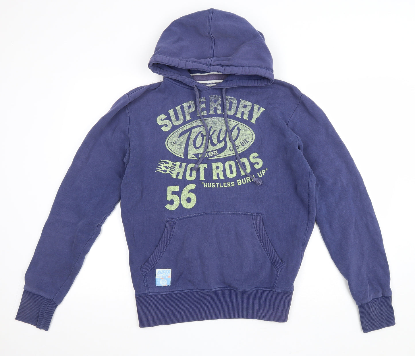 Superdry Womens Purple Cotton Pullover Hoodie Size M Pullover - Hustlers Burn Up