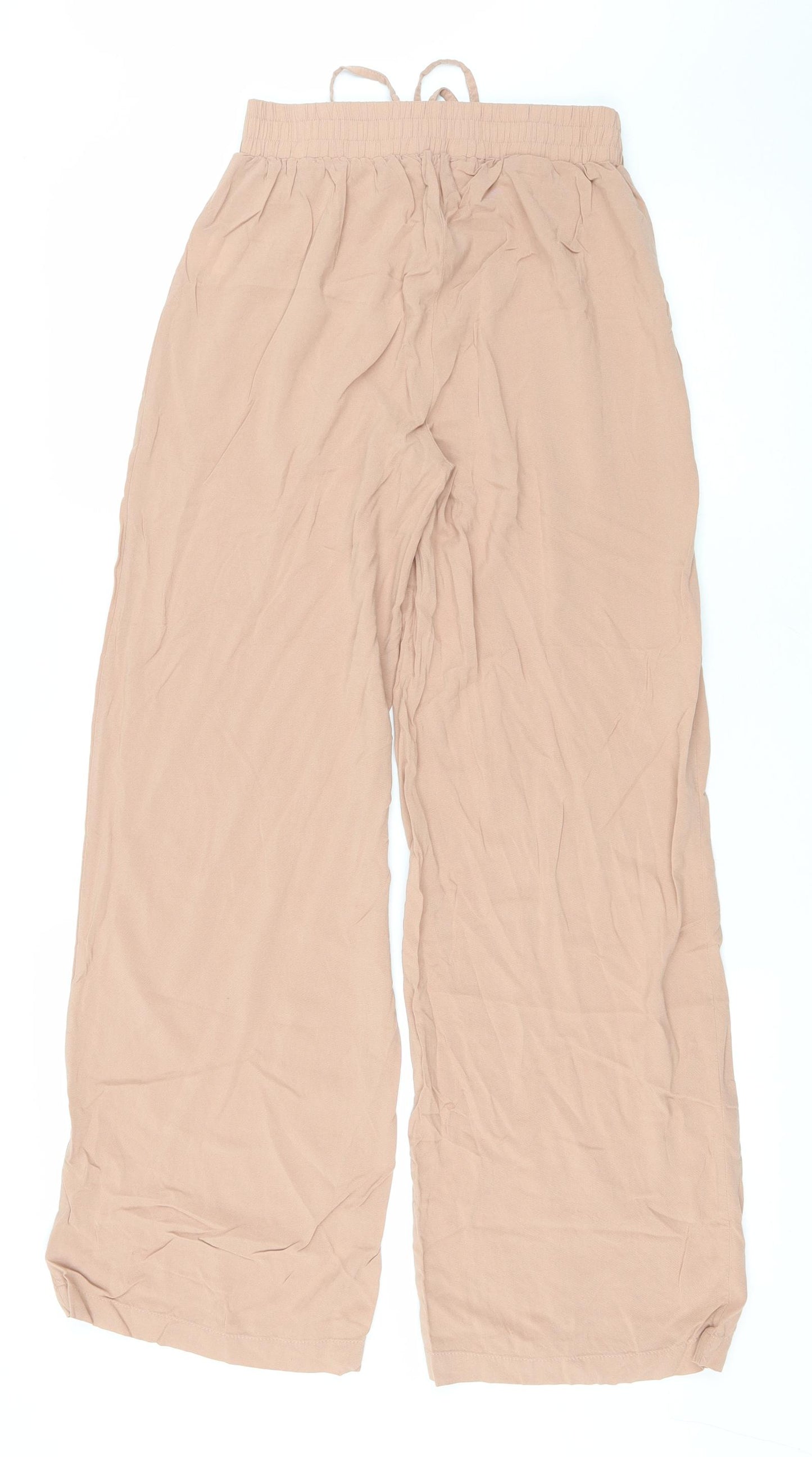 Primark Womens Pink Viscose Trousers Size 6 L28.5 in Regular Drawstring