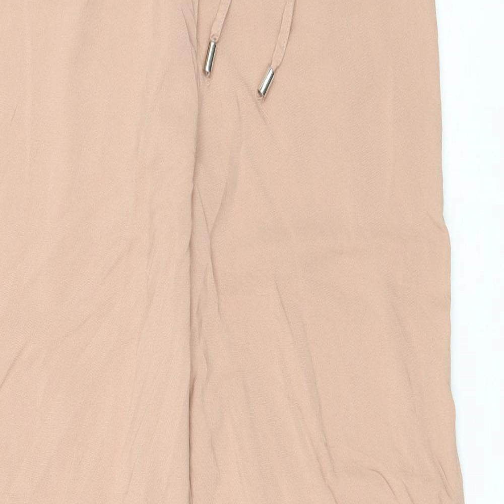 Primark Womens Pink Viscose Trousers Size 6 L28.5 in Regular Drawstring