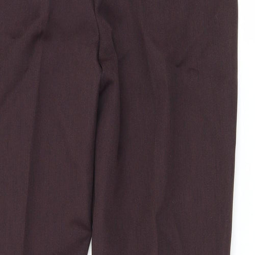 Sarah Hamilton Womens Purple Polyester Trousers Size 14 L29 in Regular Zip