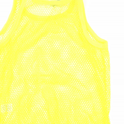 Atmoshphere Womens Yellow Polyester Basic Tank Size 14 Scoop Neck