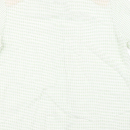 Gypsy Rose Womens Green Polyester Basic Button-Up Size L Collared - Gingham pattern