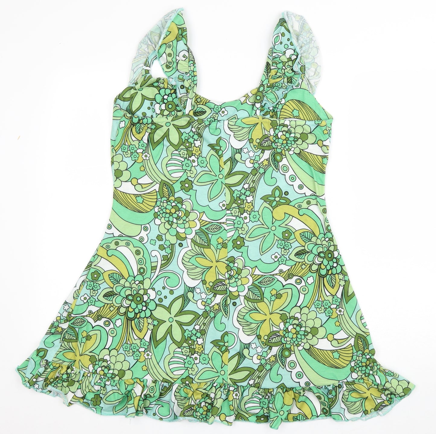 I SAW IT FIRST Womens Green Viscose A-Line Size 14 Scoop Neck Pullover