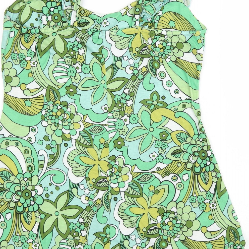 I SAW IT FIRST Womens Green Viscose A-Line Size 14 Scoop Neck Pullover