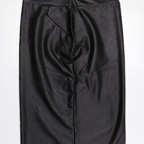 Vestidos Womens Brown Polyester Straight & Pencil Skirt Size XL - XXL, Fake Leather