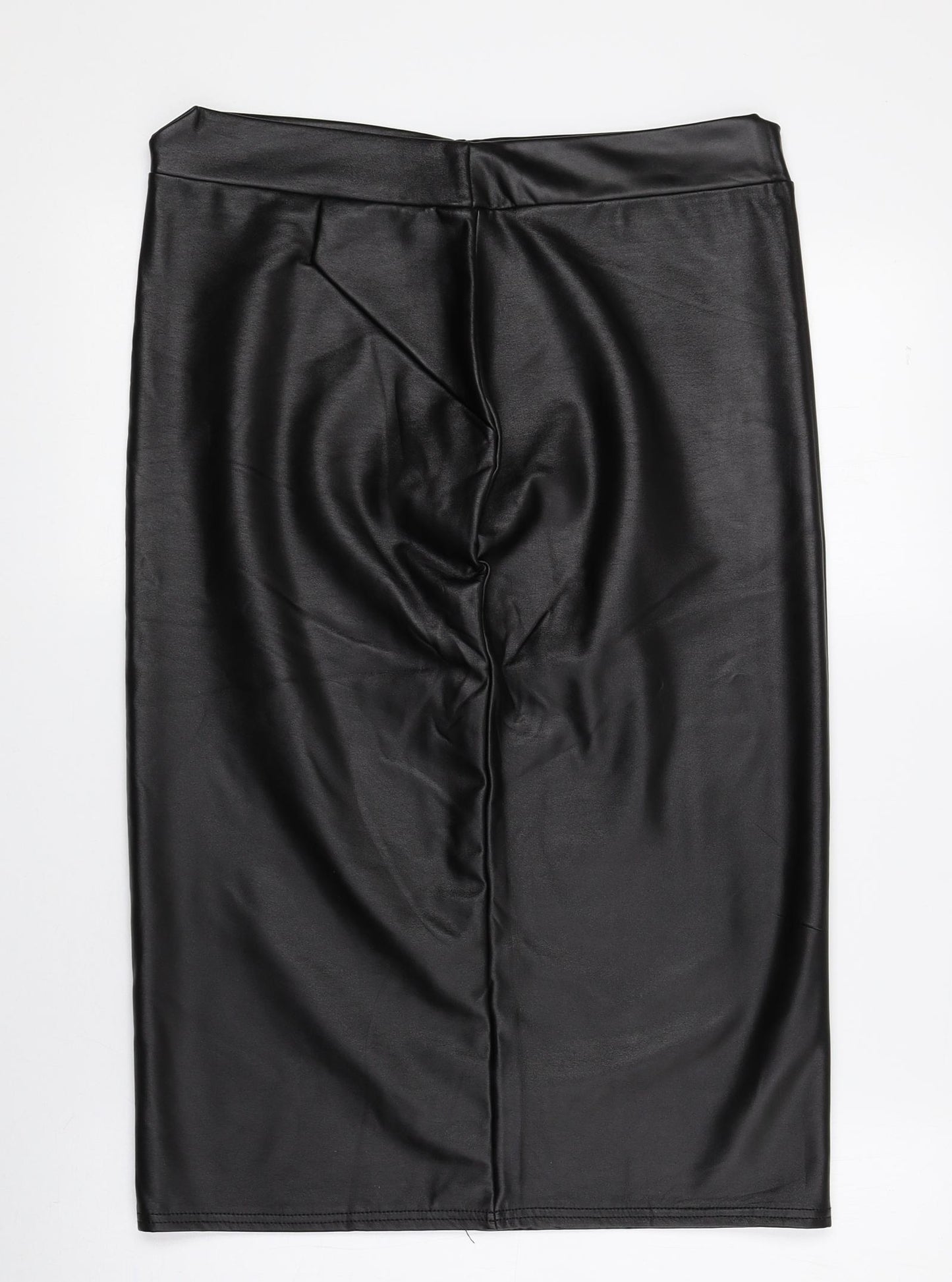 Vestidos Womens Brown Polyester Straight & Pencil Skirt Size XL - XXL, Fake Leather