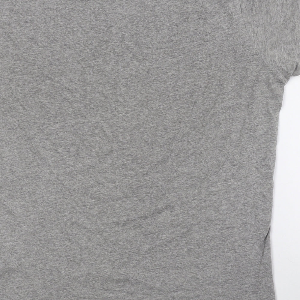 JACK & JONES Mens Grey Cotton T-Shirt Size M Crew Neck