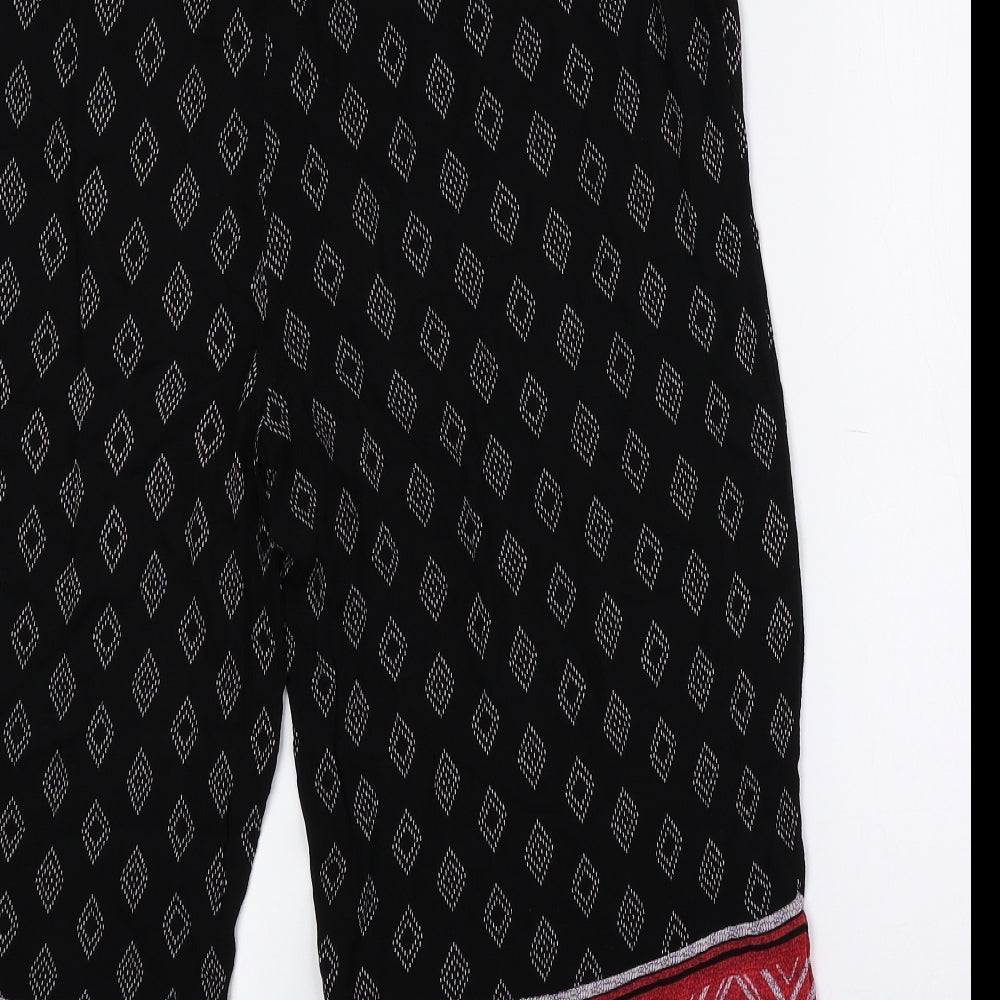 Peacocks Womens Multicoloured Geometric 100% Viscose Culotte Shorts Size 14 L16.5 in Regular - Hippy