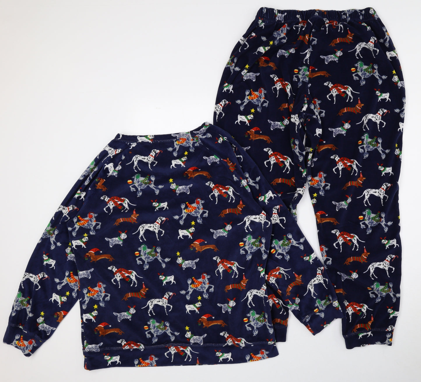 TU Womens Multicoloured Geometric Polyester Top Pyjama Set Size 14 - Christmas, Dogs, Animals