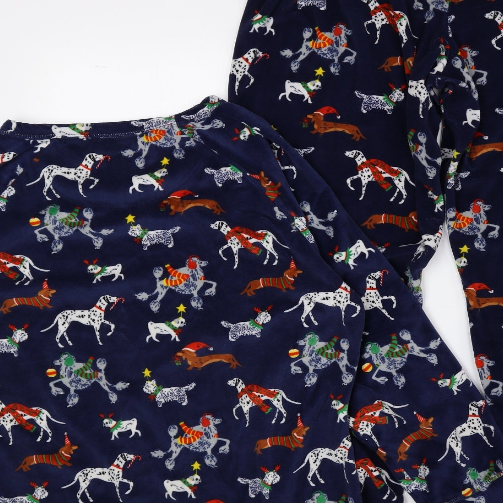 TU Womens Multicoloured Geometric Polyester Top Pyjama Set Size 14 - Christmas, Dogs, Animals