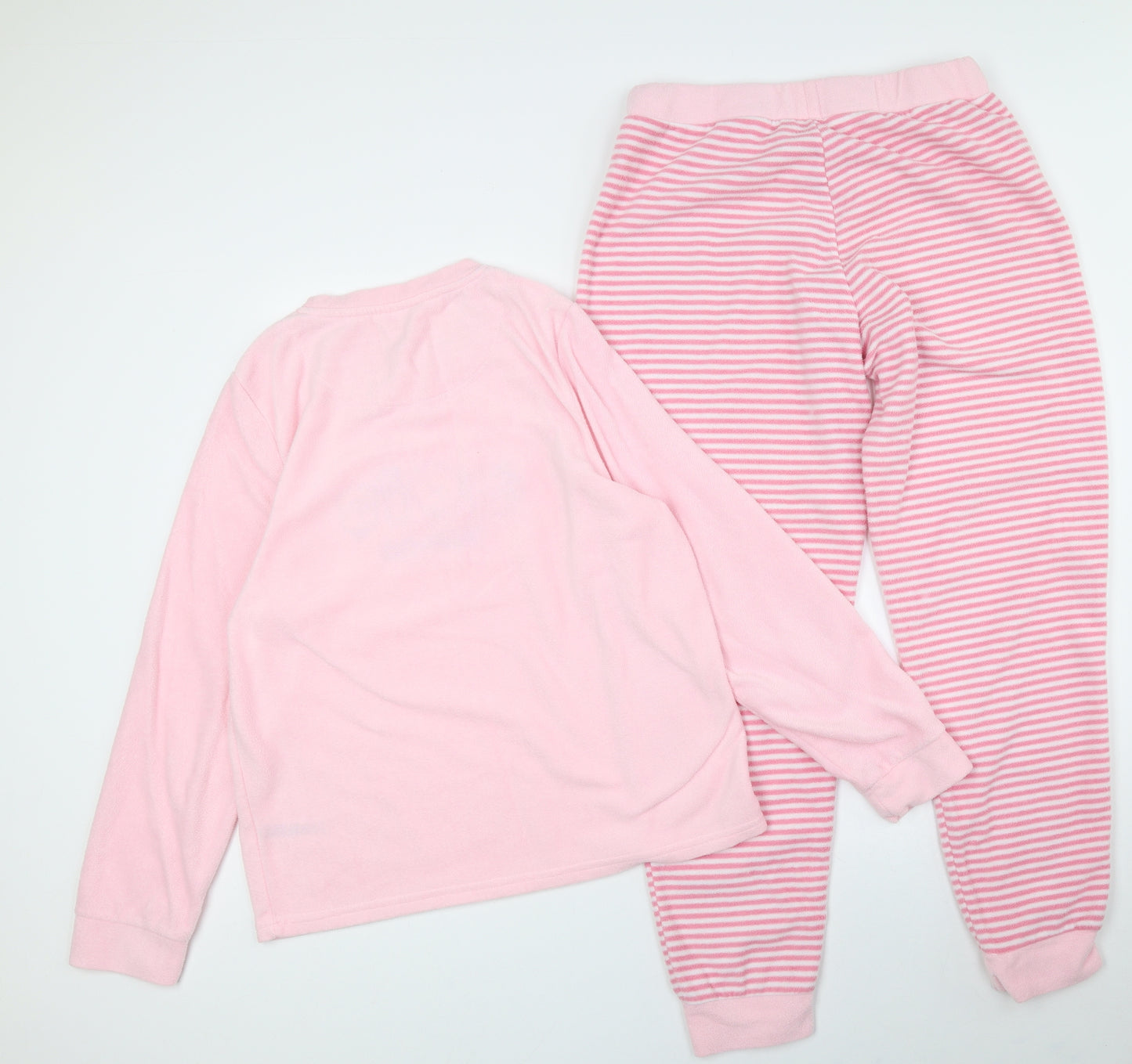 Saint Bernard Womens Pink Geometric Polyester Top Pyjama Set Size M - Breakfast