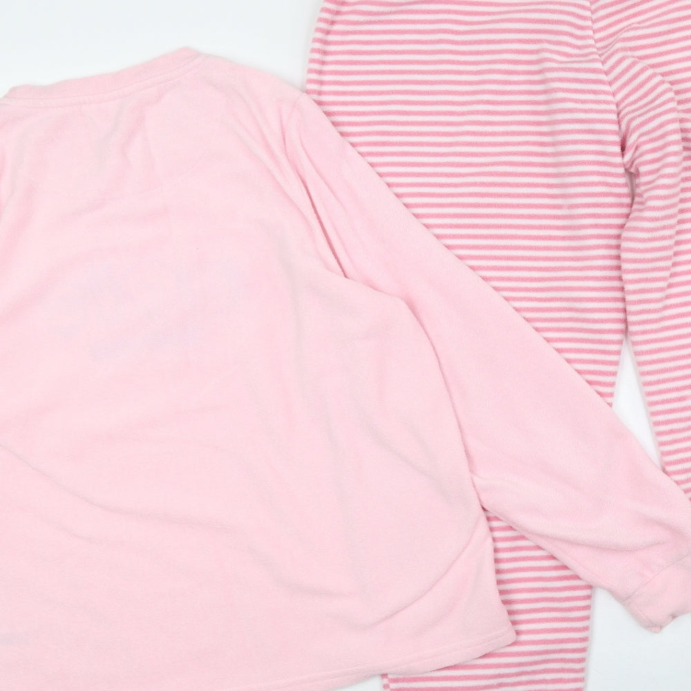 Saint Bernard Womens Pink Geometric Polyester Top Pyjama Set Size M - Breakfast