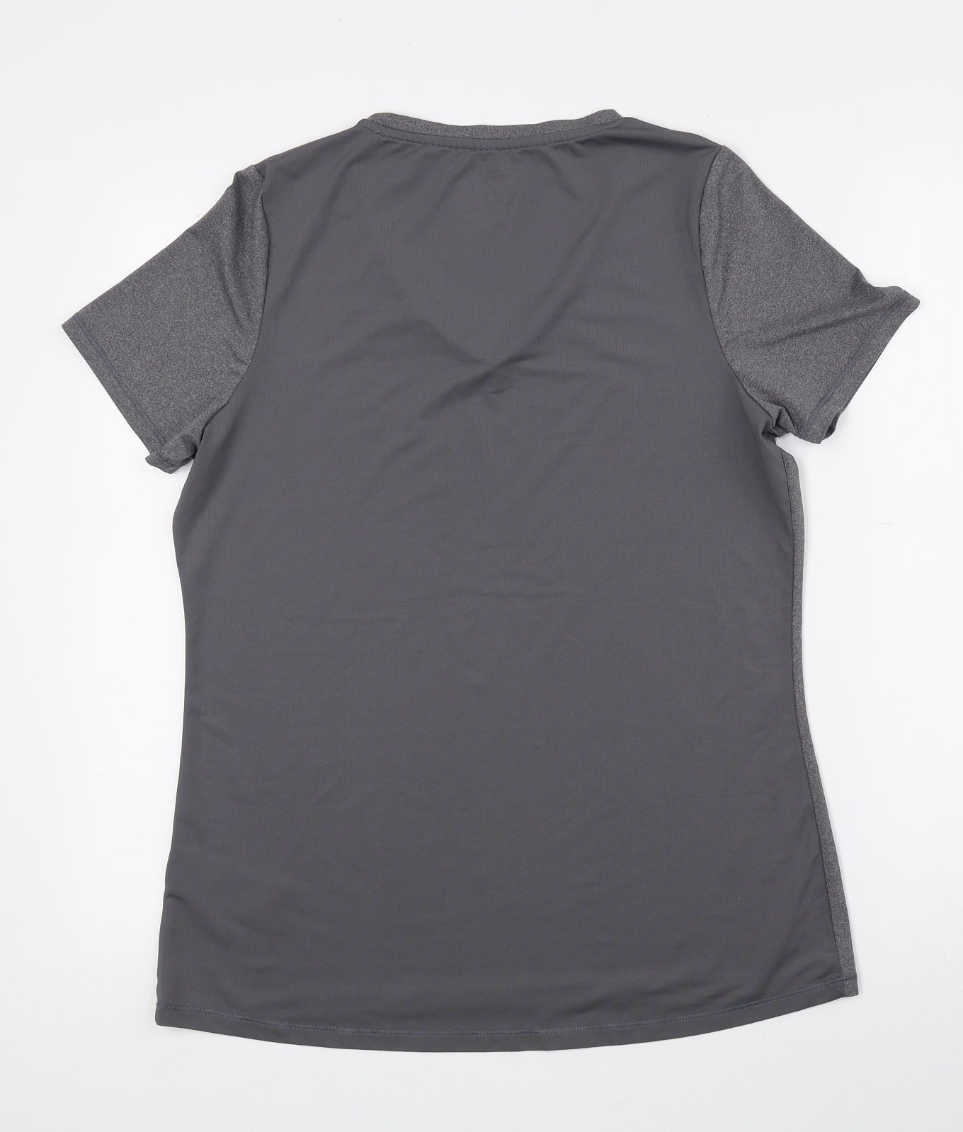 Everlast Womens Grey Polyester Basic T-Shirt Size 14 V-Neck Pullover