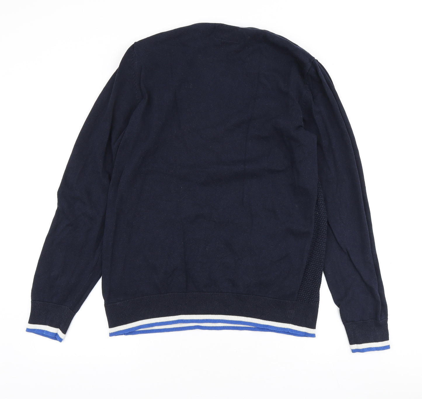Threadbare Mens Blue Round Neck Cotton Pullover Jumper Size M