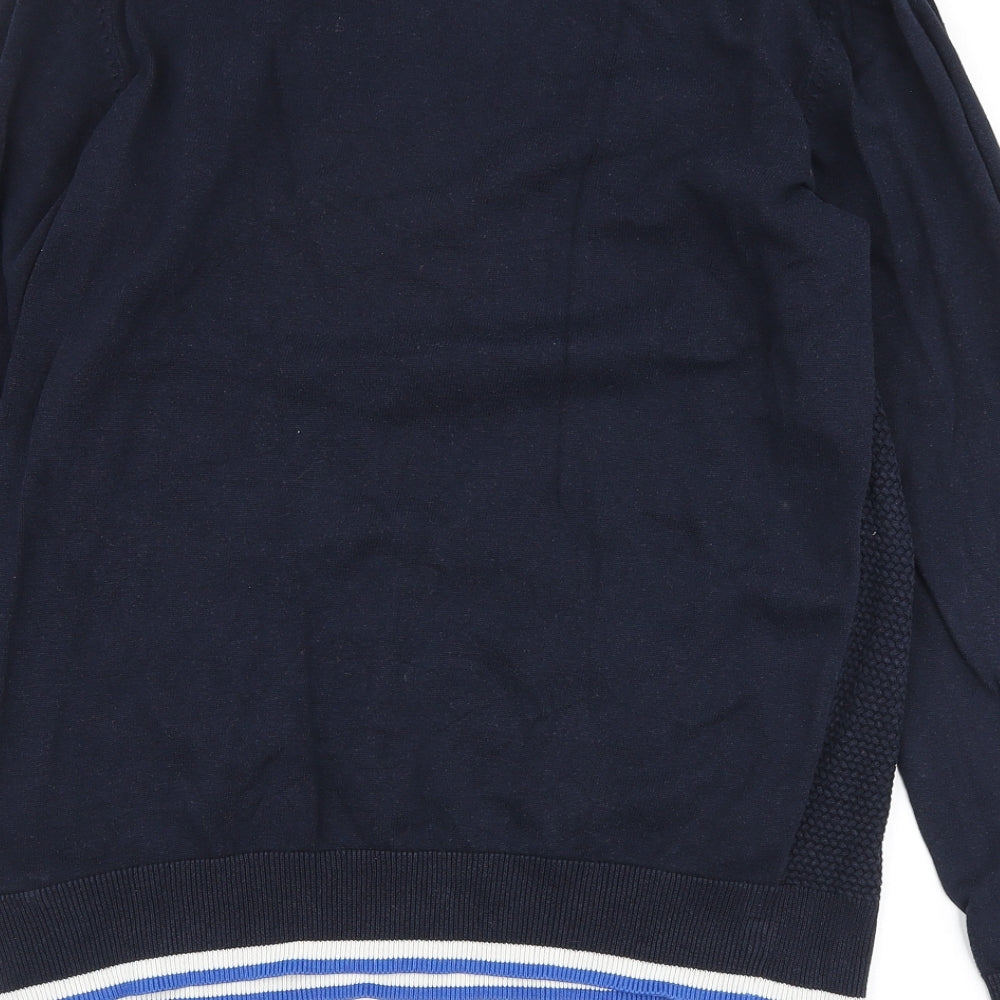 Threadbare Mens Blue Round Neck Cotton Pullover Jumper Size M