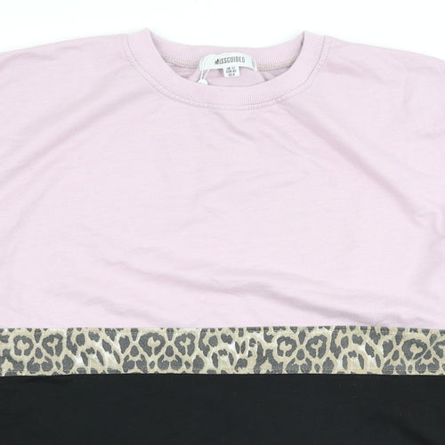 Missguided Womens Multicoloured Colourblock Polyester Pullover Sweatshirt Size 12