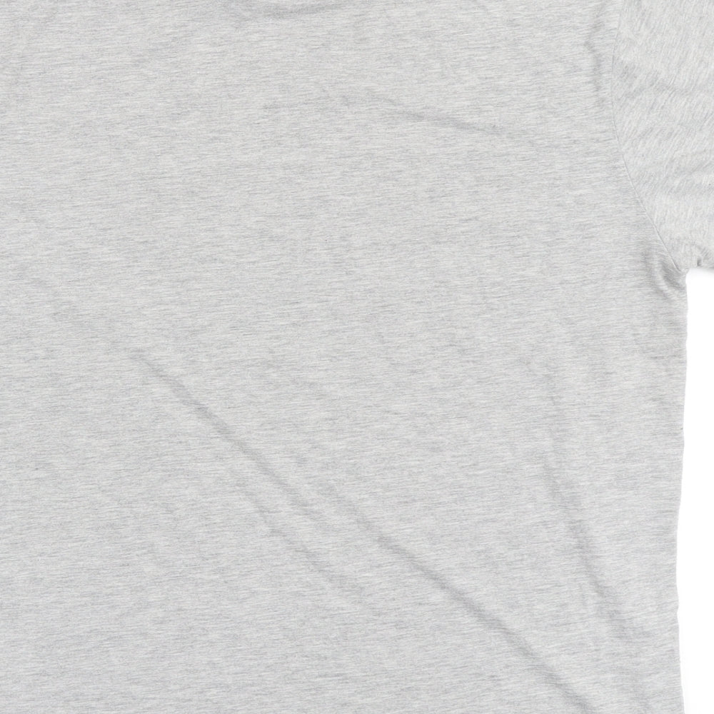 Primark Mens Grey Cotton T-Shirt Size L Round Neck - Jurassic Park