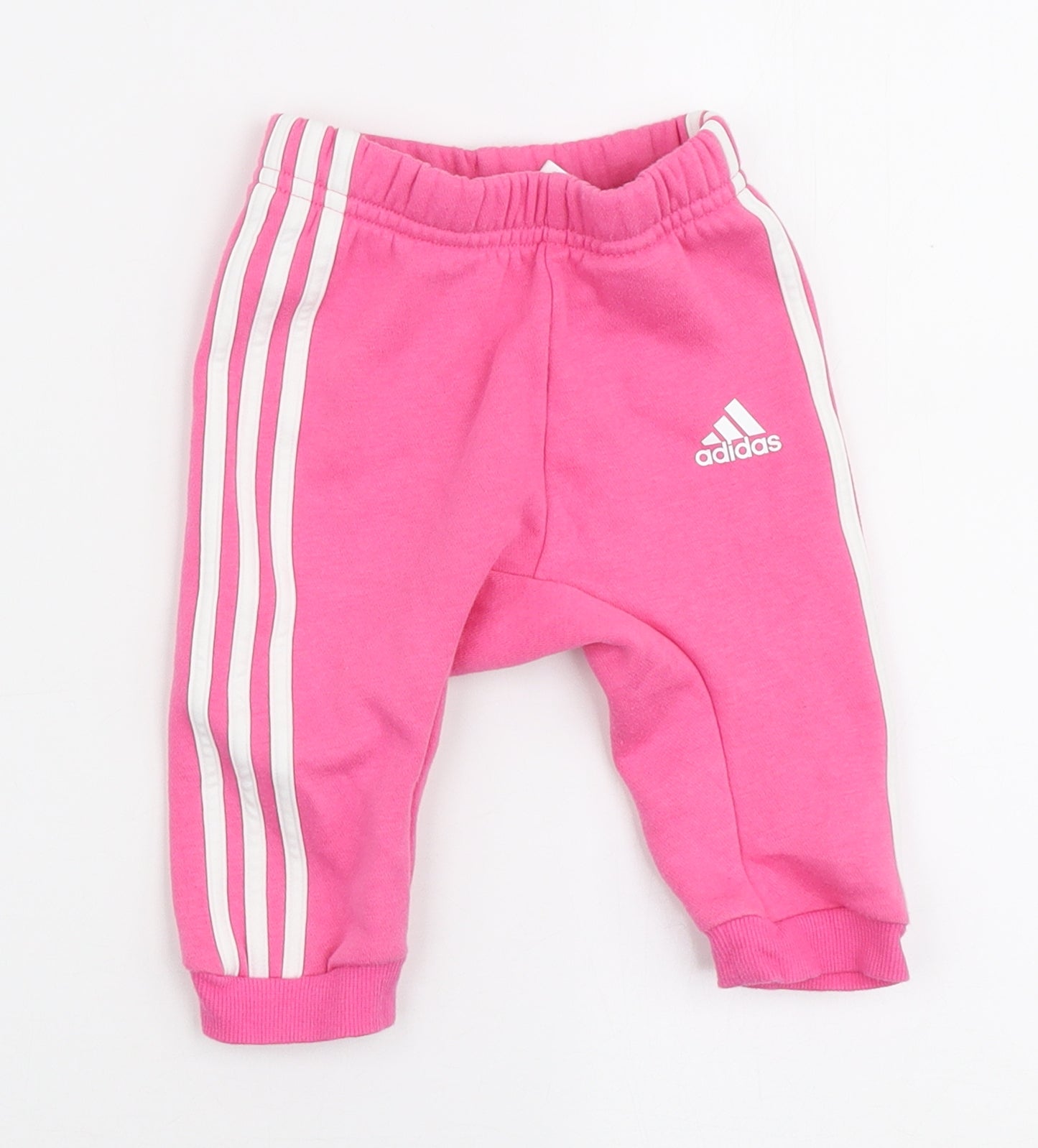 adidas Girls Pink Polyester Sweatpants Trousers Size 3-6 Months