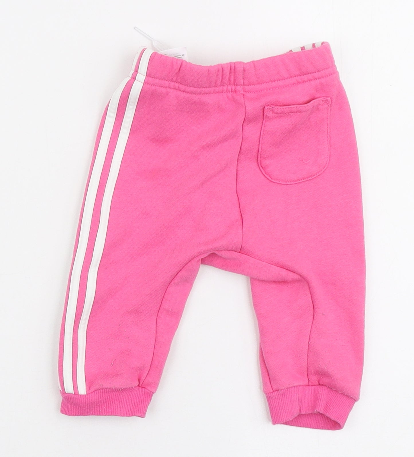 adidas Girls Pink Polyester Sweatpants Trousers Size 3-6 Months