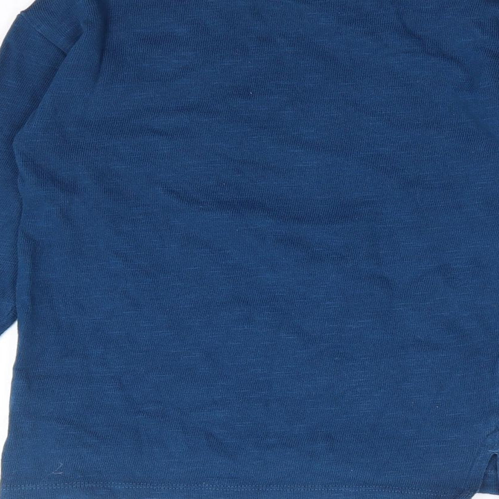 Fearne Cotton Boys Blue Cotton Pullover T-Shirt Size 4-5 Years Round Neck Pullover - Dinosaur