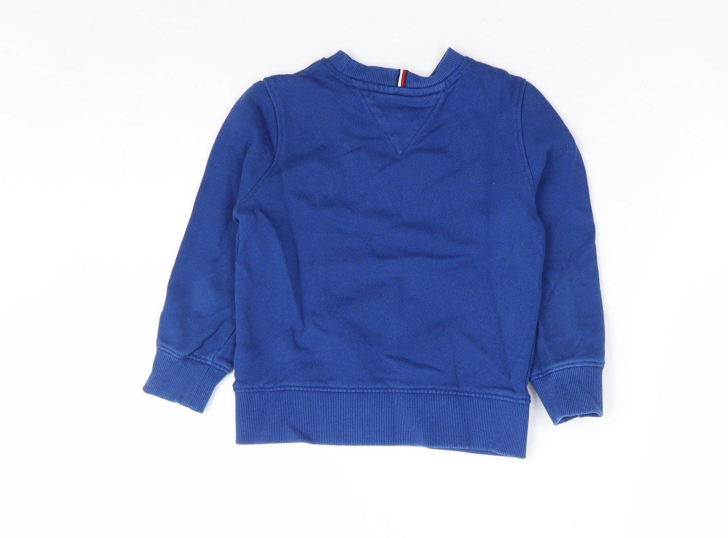Tommy Hilfiger Boys Blue 100% Cotton Pullover Sweatshirt Size 4 Years Pullover