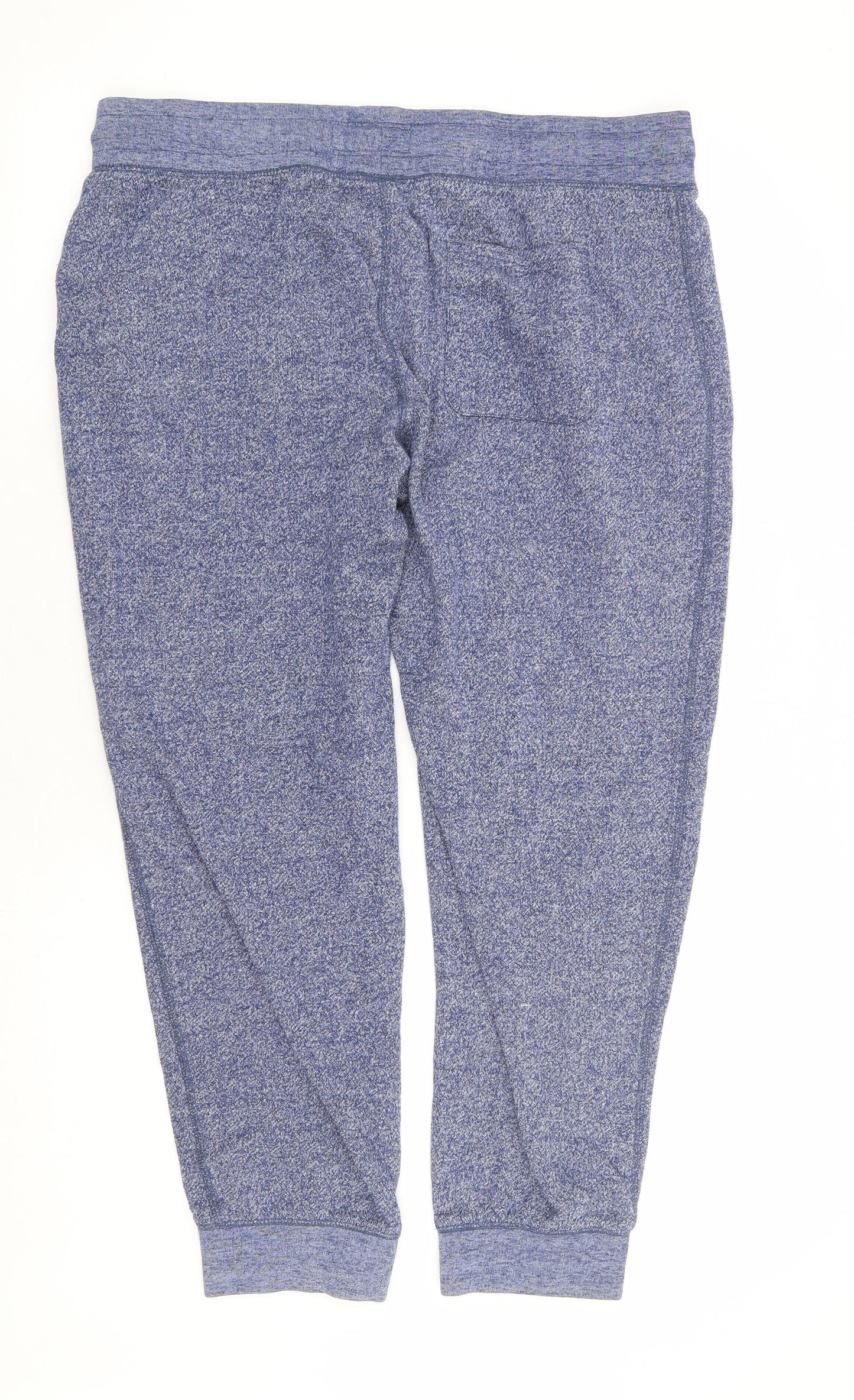 F&F Womens Blue Cotton Jogger Trousers Size L L26 in Regular Drawstring