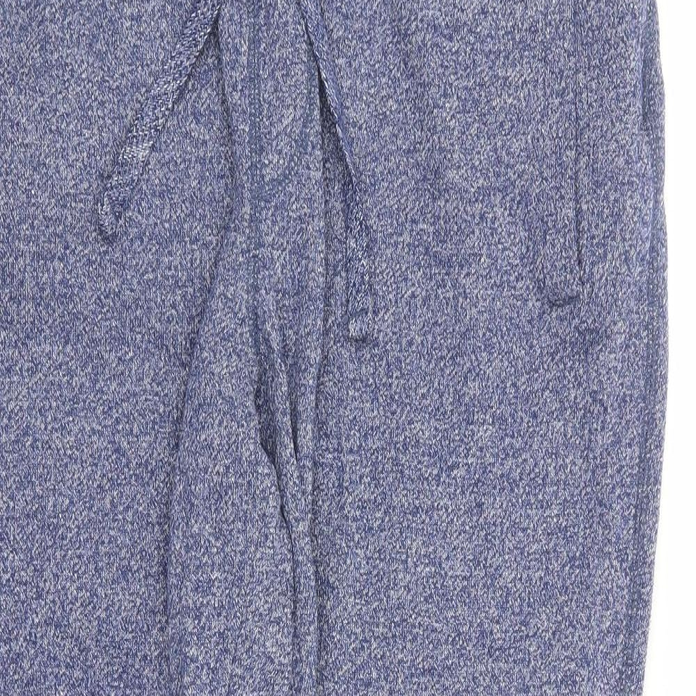 F&F Womens Blue Cotton Jogger Trousers Size L L26 in Regular Drawstring