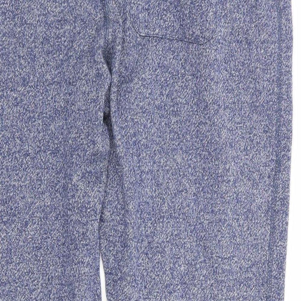 F&F Womens Blue Cotton Jogger Trousers Size L L26 in Regular Drawstring