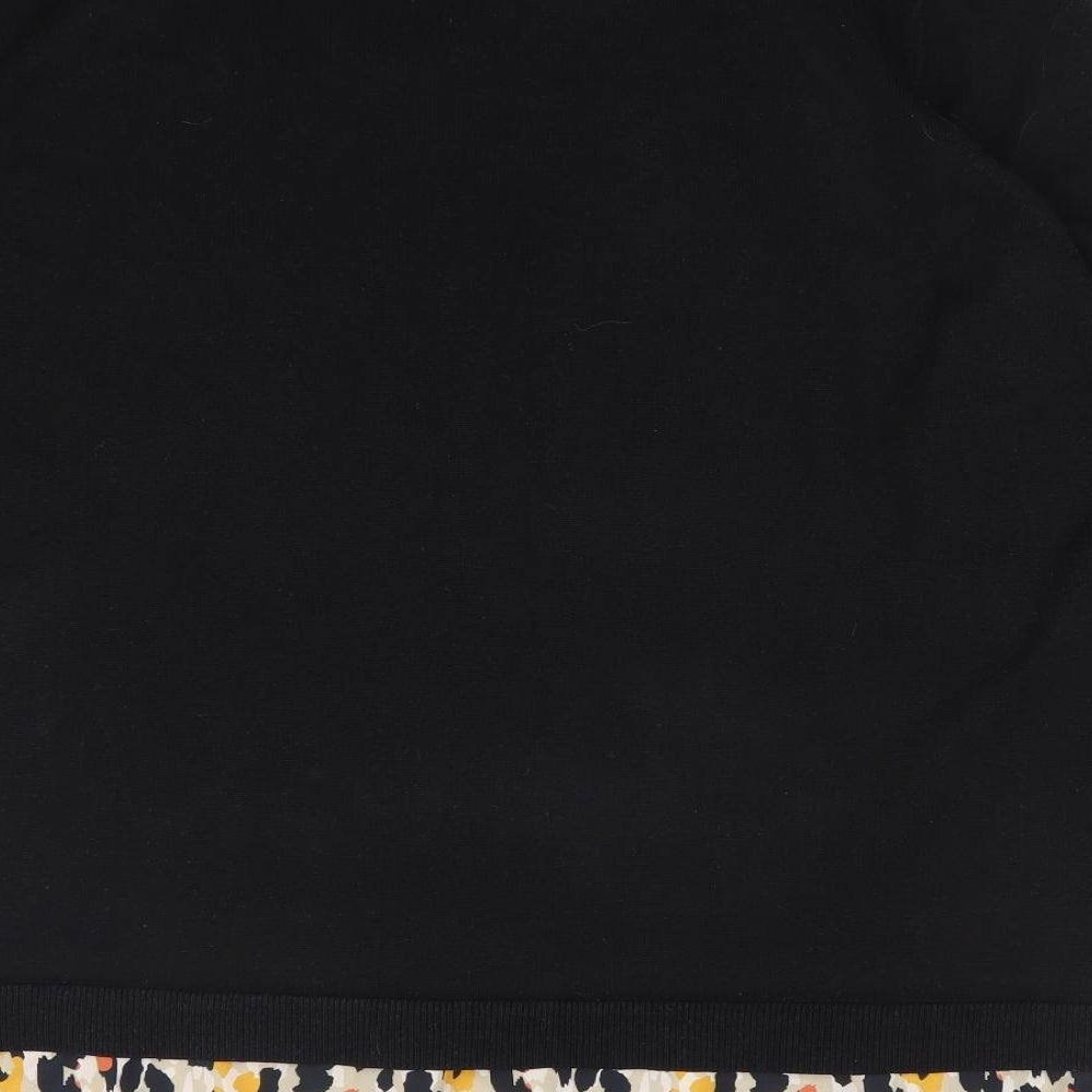 Simply Be Womens Black Collared Animal Print Polyester Pullover Jumper Size 24 - Leopard Print