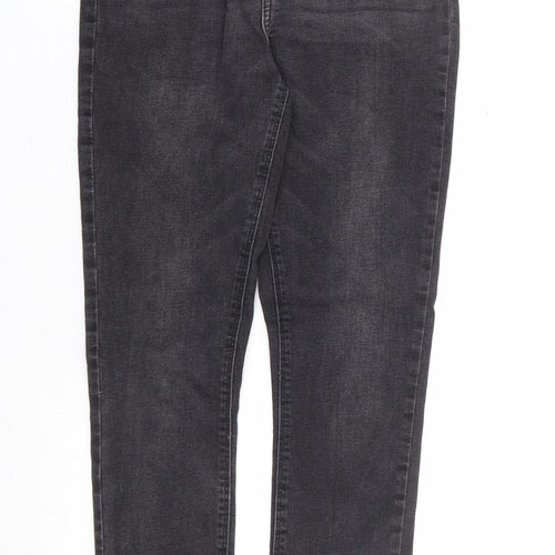 Primark Womens Black Cotton Skinny Jeans Size 10 L28 in Regular Zip