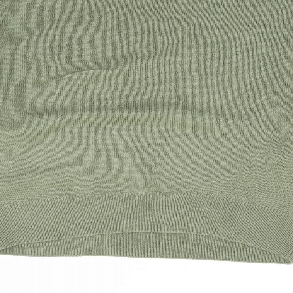 New Look Womens Green Mock Neck Acrylic Pullover Jumper Size S